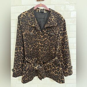 Linea by Louis Dell'Olio Animal Print Jacket Size L